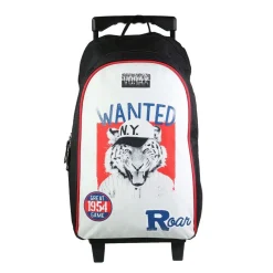 BAGTROTTER Sac à dos à roulettes Vorax Noir Tigre