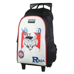 BAGTROTTER Sac à dos à roulettes Vorax Noir Tigre