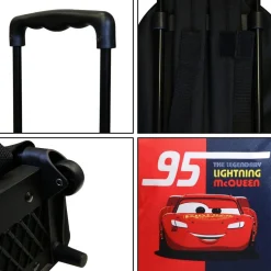 BAGTROTTER Sac à dos à roulettes 31 cm maternelle Disney Cars Rouge et bleu