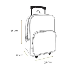 BAGTROTTER Sac à dos à roulettes Minnie So Cool Rose