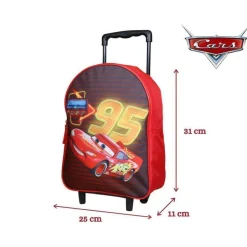 BAGTROTTER Sac à dos à roulettes 31 cm Disney Cars Rouge