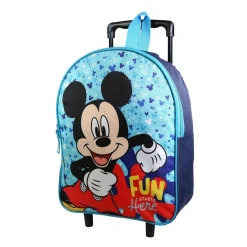 BAGTROTTER Sac à dos à roulettes 31 cm maternelle Disney Mickey Bleu