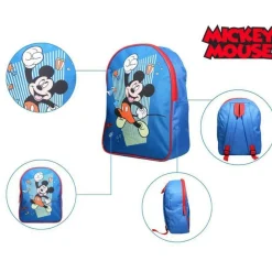 BAGTROTTER Sac à dos gouter maternelle 31 cm Disney Mickey Bleu