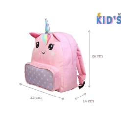 BAGTROTTER Sac à dos gouter maternelle 3D Licorne Kids Rose