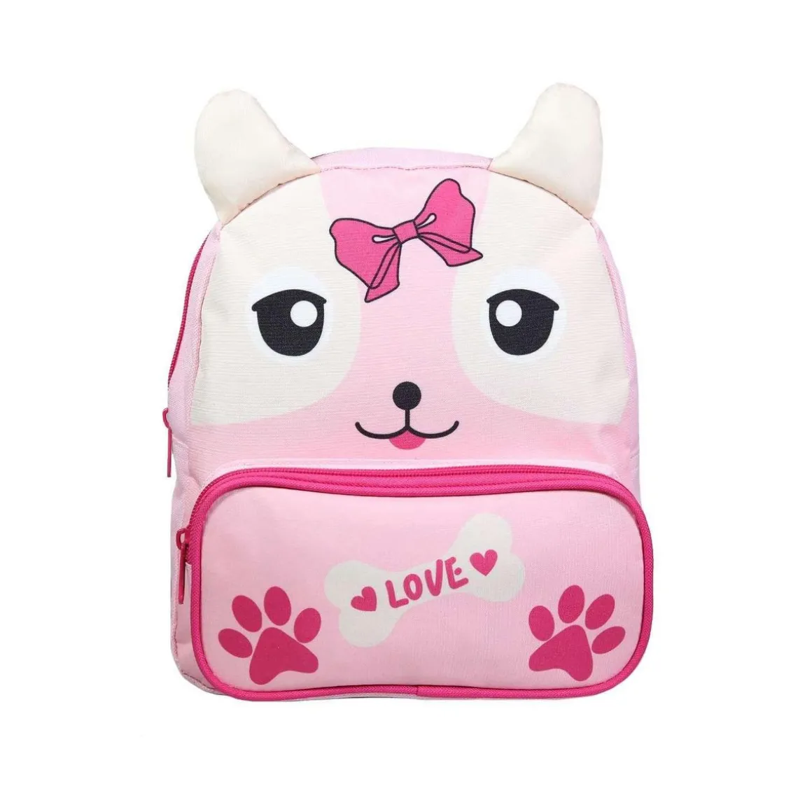 BAGTROTTER Sac à dos gouter 26 cm maternelle Kids Rose Chiot
