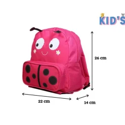 BAGTROTTER Sac à dos gouter maternelle 3D Coccinelle Kids Rose