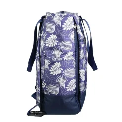 BAGTROTTER Sac 3 en 1 : sac à dos, sac shopping et yoga Offshore Bleu Fleurs