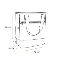 BAGTROTTER Sac 3 en 1 : sac à dos, sac shopping et yoga Offshore Bleu Fleurs