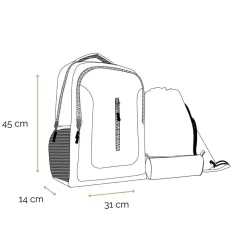 BAGTROTTER Set de sac à dos, sac gym et trousse Bagtrotter Multicolore Exotique