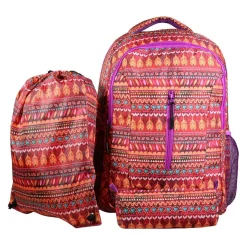 BAGTROTTER Set de sac à dos, sac gym et trousse Bagtrotter Rouge Attrape-rêve