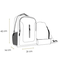 BAGTROTTER Set de sac à dos, sac gym et trousse Bagtrotter Bleu Camouflage