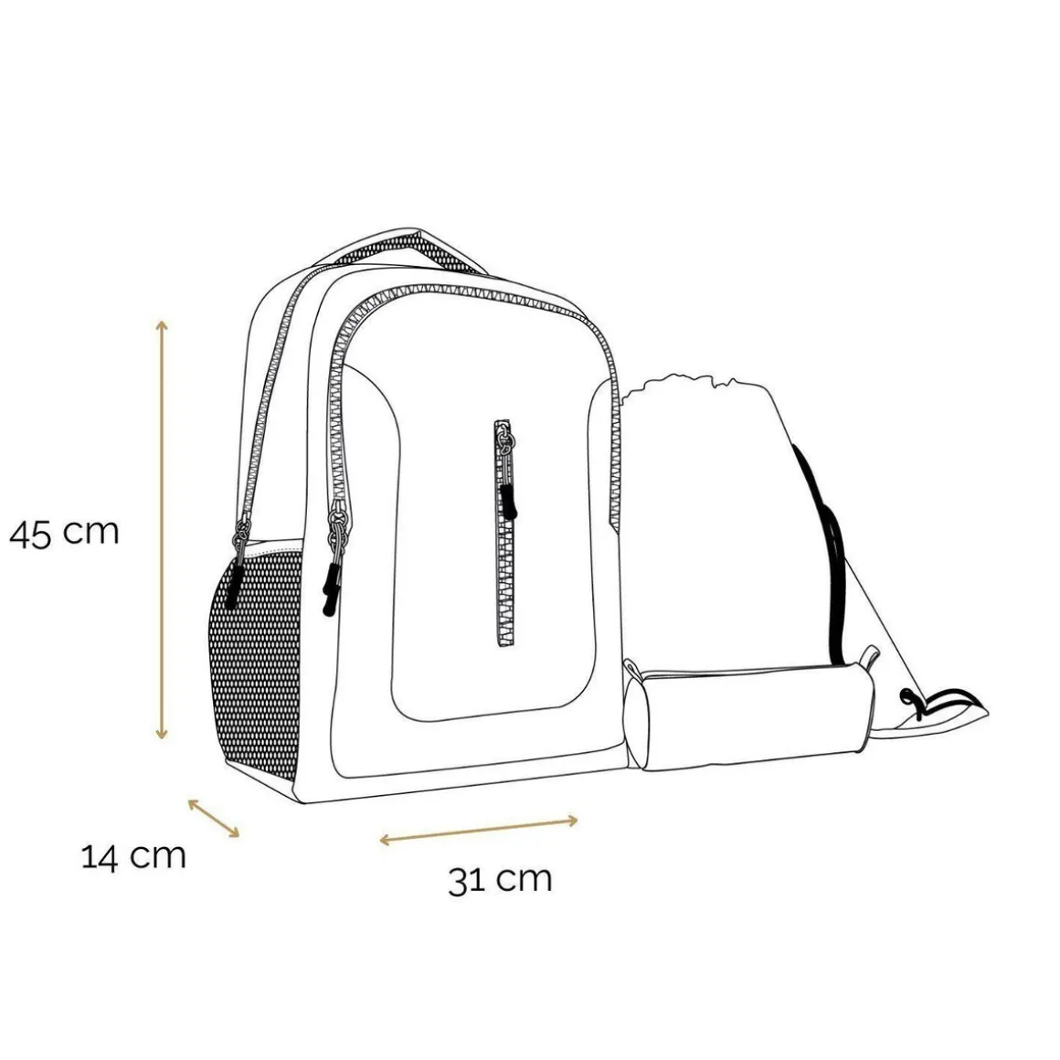 BAGTROTTER Set de sac à dos, sac gym et trousse Bagtrotter Bleu Camouflage