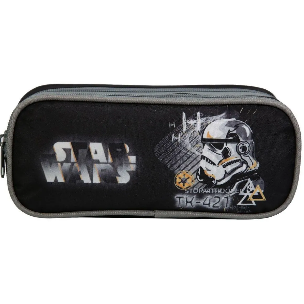 BAGTROTTER Trousse scolaire 2 compartiments Disney Star Wars Noire