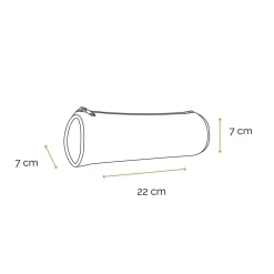 BAGTROTTER Trousse scolaire ronde Lili Lou 3 chats Bleue