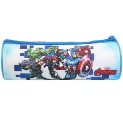 BAGTROTTER Trousse scolaire ronde Marvel Avengers Bleue