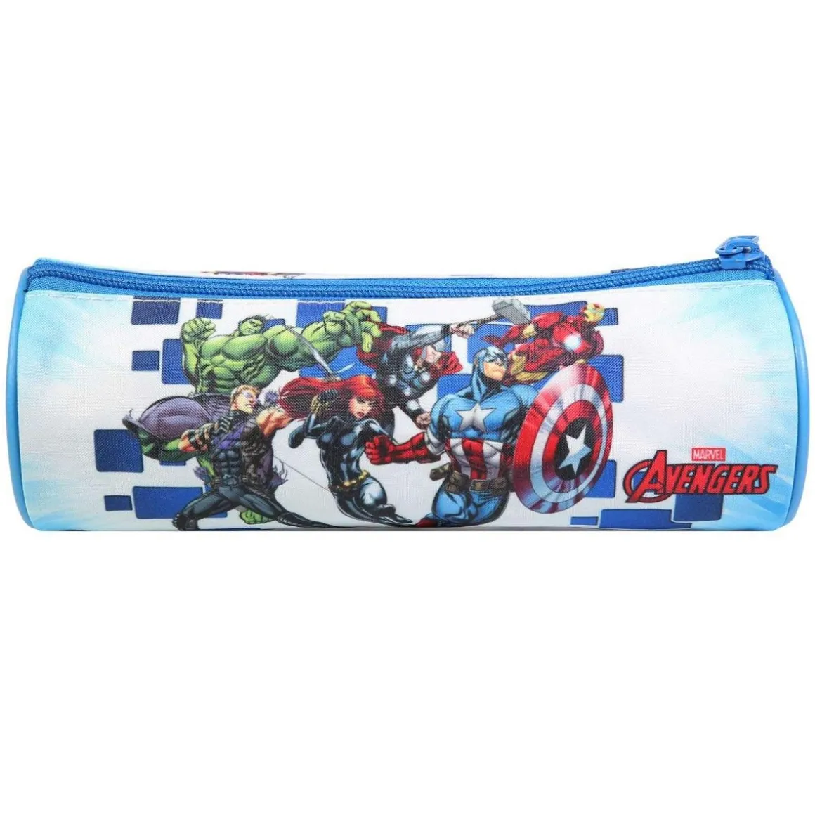BAGTROTTER Trousse scolaire ronde Marvel Avengers Bleue