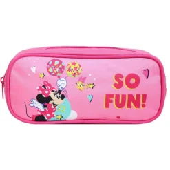 BAGTROTTER Trousse scolaire rectangulaire Disney Minnie Rose Fun