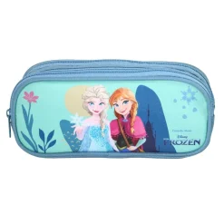 BAGTROTTER Trousse scolaire 2 compartiments La Reine Des Neiges / Frozen Vert