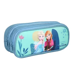 BAGTROTTER Trousse scolaire 2 compartiments La Reine Des Neiges / Frozen Vert