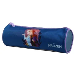 BAGTROTTER Trousse scolaire ronde Disney La Reine des Neiges Frozen Bleue