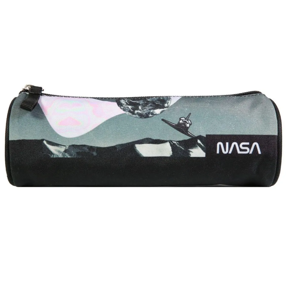 BAGTROTTER Trousse scolaire ronde Nasa Gris