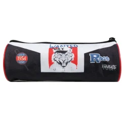 BAGTROTTER Trousse scolaire ronde Vorax Noire Tigre