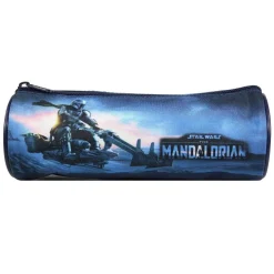 BAGTROTTER Trousse scolaire ronde Disney Star Wars / The Mandalorian Bleue