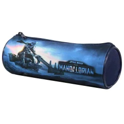 BAGTROTTER Trousse scolaire ronde Disney Star Wars / The Mandalorian Bleue