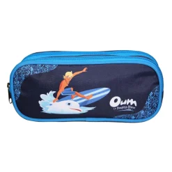 BAGTROTTER Trousse scolaire 2 compartiments Oum Le Dauphin Bleu