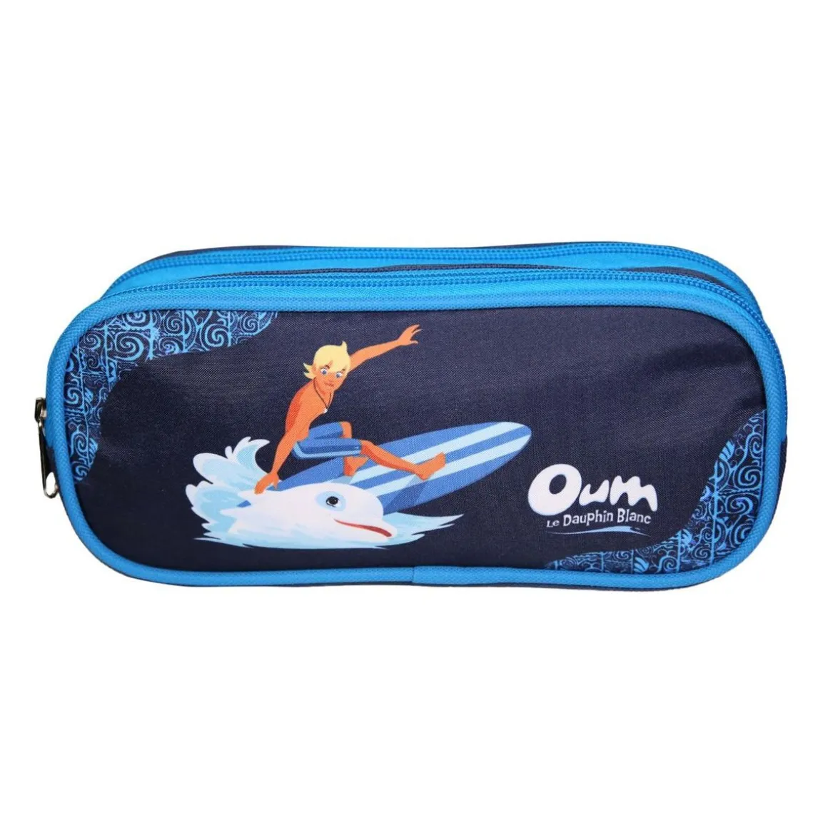 BAGTROTTER Trousse scolaire 2 compartiments Oum Le Dauphin Bleu