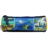 BAGTROTTER Trousse scolaire ronde Phileas Bleue Dinosaure