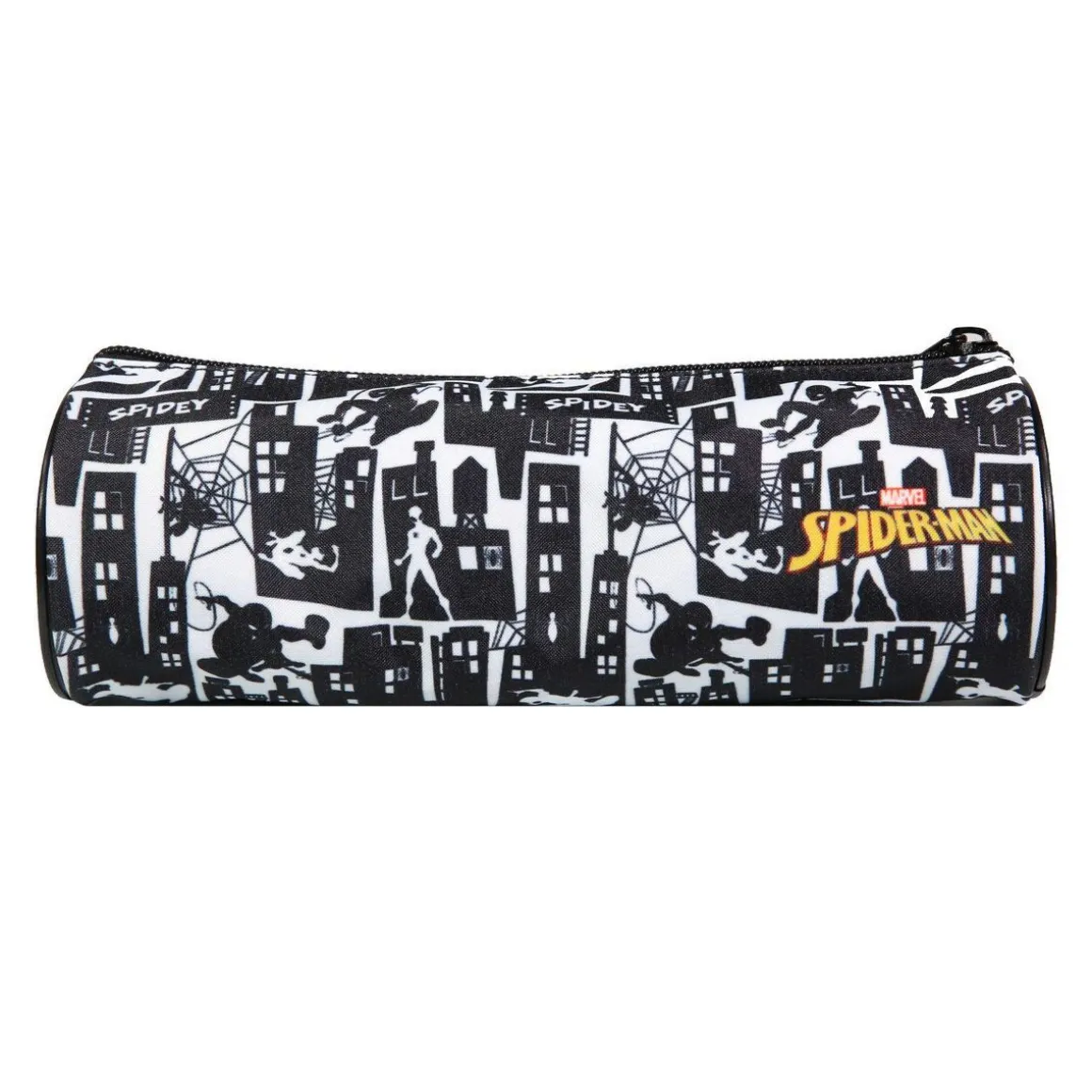 BAGTROTTER Trousse scolaire ronde Marvel Spider-Man Grise