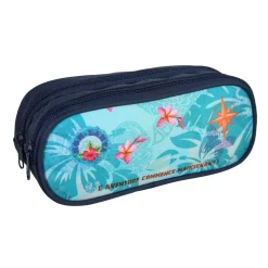 BAGTROTTER Trousse scolaire 2 compartiments Koh Lanta Turquoise
