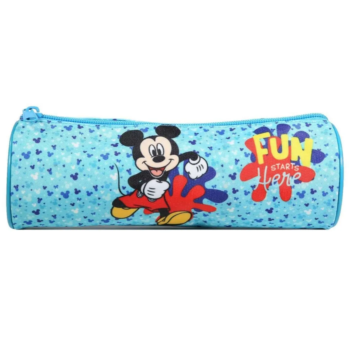 BAGTROTTER Trousse scolaire ronde Disney Mickey Bleue