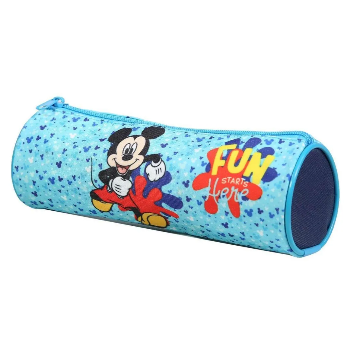 BAGTROTTER Trousse scolaire ronde Disney Mickey Bleue