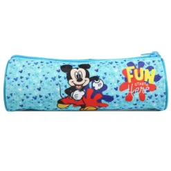 BAGTROTTER Trousse scolaire ronde Disney Mickey Bleue