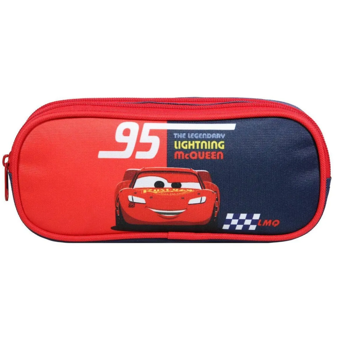 BAGTROTTER Trousse scolaire 2 compartiments Disney Cars Rouge et bleu