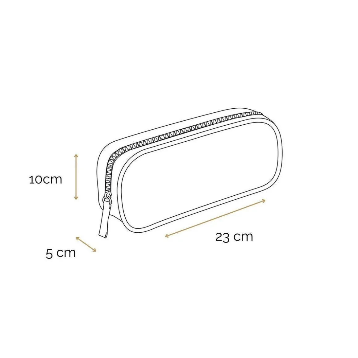 BAGTROTTER Trousse scolaire rectangulaire Kids Noire Panda