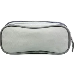 BAGTROTTER Trousse scolaire 2 compartiments Offshore Grise Fleurs