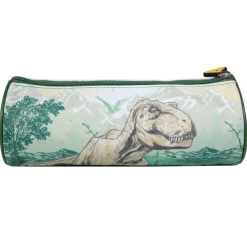 BAGTROTTER Trousse scolaire ronde Jurassic World Verte Dinosaure