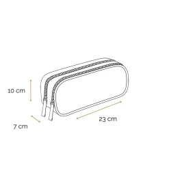 BAGTROTTER Trousse scolaire 2 compartiments Phileas Bleu Basket