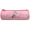 BAGTROTTER Trousse scolaire ronde Poivre Blanc Rose