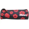 BAGTROTTER Trousse scolaire ronde Offshore Noir Coquelicots