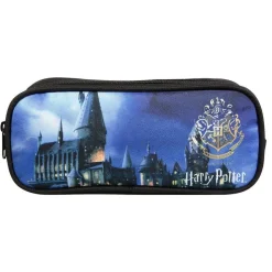 BAGTROTTER Trousse scolaire 2 compartiments Harry Potter Noire
