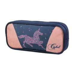 BAGTROTTER Trousse scolaire rectangulaire Cybel Cheval Licorne Bleu