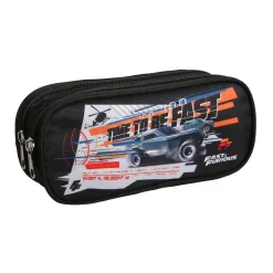 BAGTROTTER Trousse scolaire 2 compartiments Fast And Furious Noir