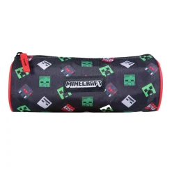 BAGTROTTER Trousse scolaire ronde Minecraft Noir