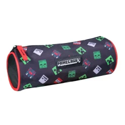 BAGTROTTER Trousse scolaire ronde Minecraft Noir