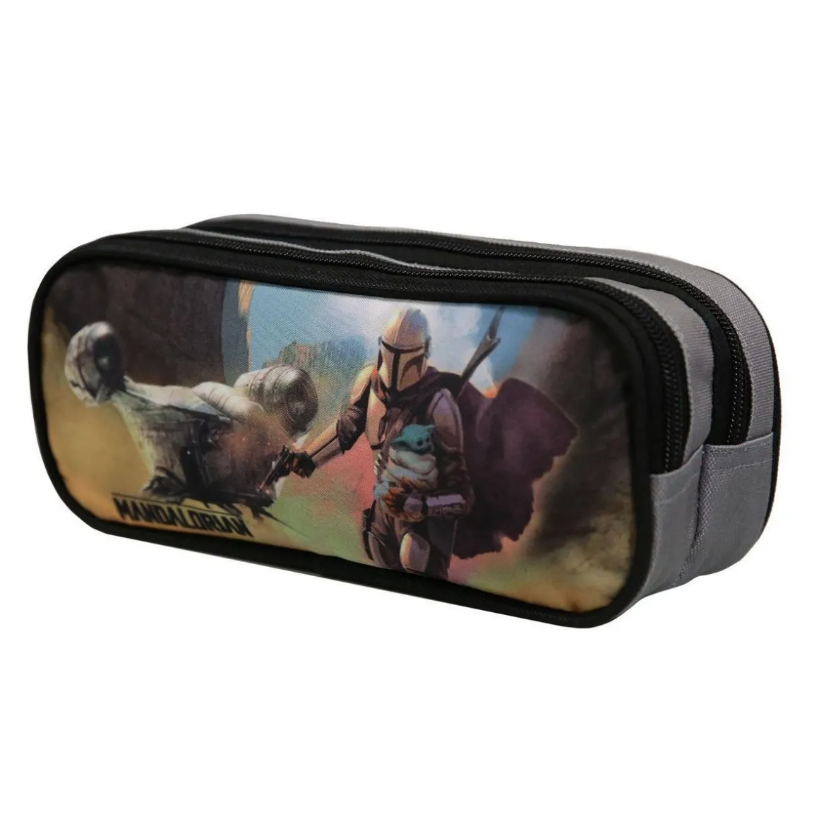 BAGTROTTER Trousse scolaire 2 compartiments Disney Star Wars / The Mandalorian Baby Yoda Multicolore