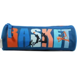 BAGTROTTER Trousse scolaire ronde Phileas Bleue Basket
